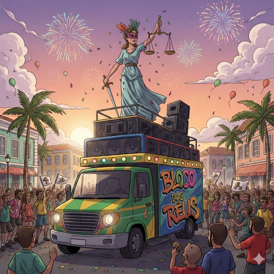 Até os réus caem na folia